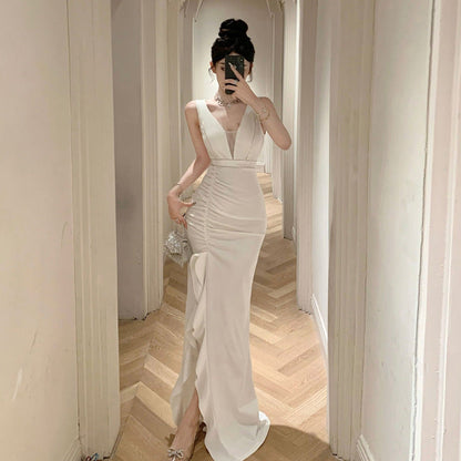 WOLFF | Trägerloses Blumiges Unregelmäßiges Abendkleid