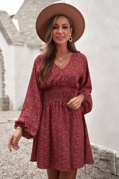 WOLFF | Pullover V-Ausschnitt Langarm Faltenbund Schlank Rock Kleid