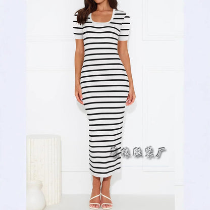 WOLFF | U-Ausschnitt Kurzarmkleid