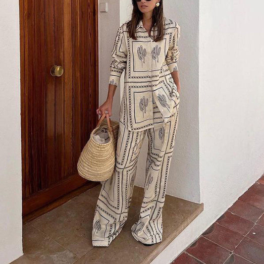 WOLFF | Sexy bedrucktes Spaghetti-Träger Urlaub Langkleid