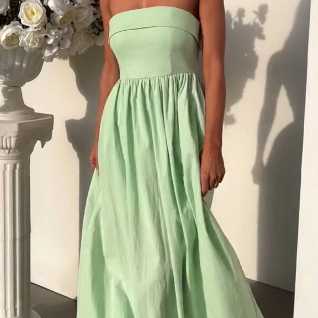 WOLFF | Faltenstrap Big Hem Kleid