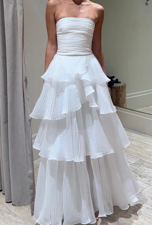 WOLFF | Schlankmachendes Midi-Kuchen Kleid