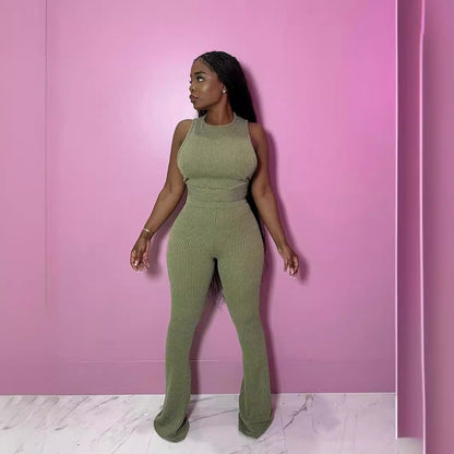 WOLFF | Ärmelloses Tanktop Lange Hosen Set