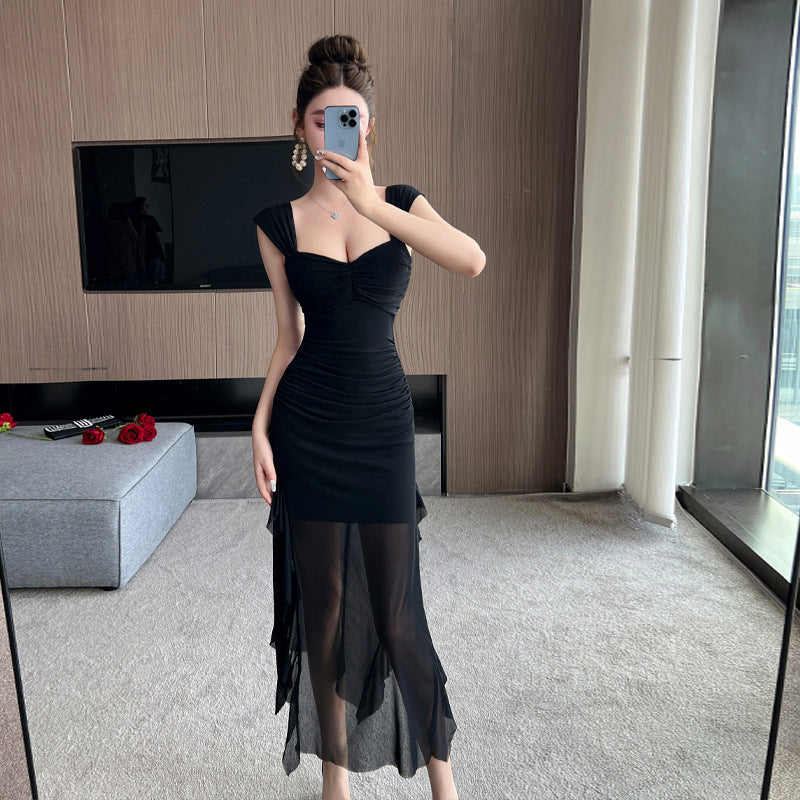 WOLFF | Semi-Transparent Mid-Length Weste Kleid