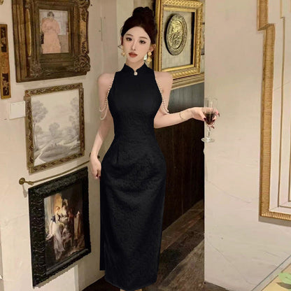 WOLFF | Cheongsam Bodycon Spitze Kette Kleid