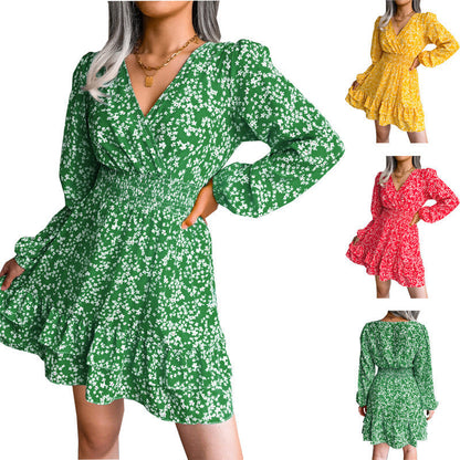 WOLFF | Träger Floral Chiffon Sommerkleid
