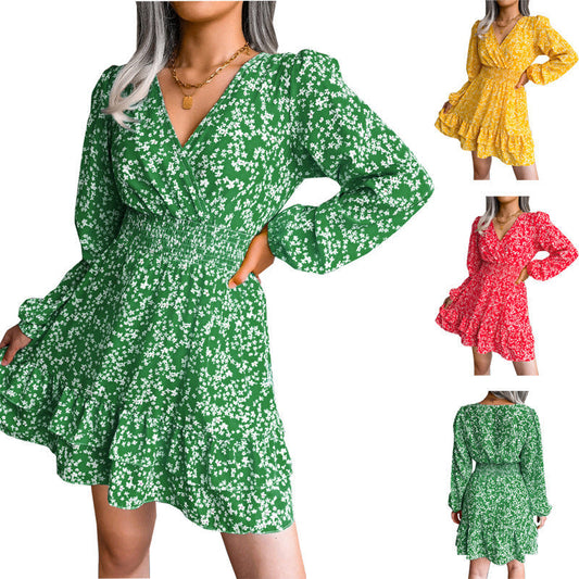 WOLFF | Träger Floral Chiffon Sommerkleid