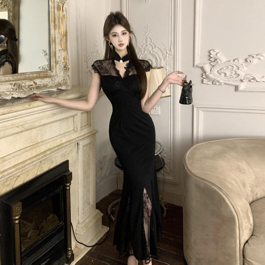 WOLFF | Spitzen-Waist-Slimming-Meerjungfrau-Kleid