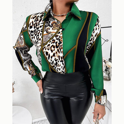 WOLFF | Digitaldruck Button Shirt Top