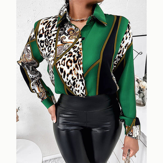WOLFF | Digitaldruck Button Shirt Top