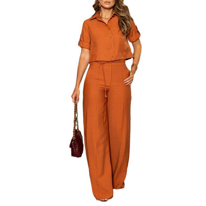 WOLFF | Einfarbiges Hemd Hosen Freizeit Set