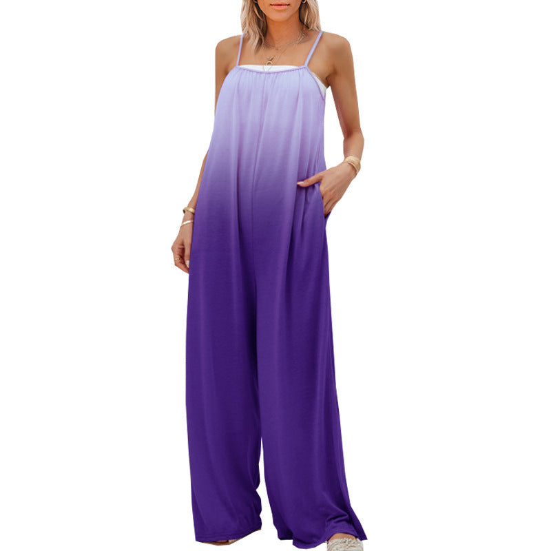 1Plus Size Casual Loose High Waist Jumpsuit