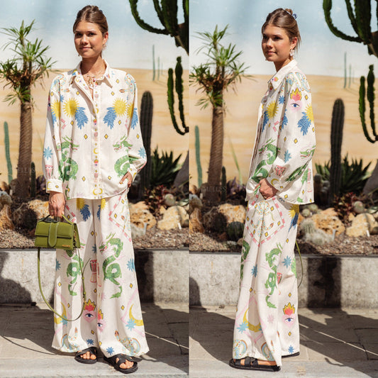 WOLFF | Bedrucktes Shirt Hose Freizeit Ferien Set