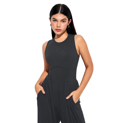 WOLFF | Taillen-Seitenteil-Knochen-schlanker Strick-Overall
