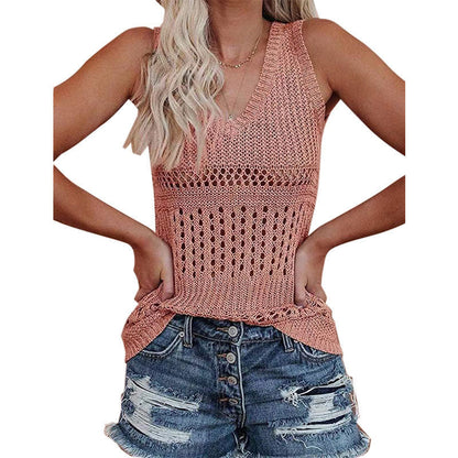 WOLFF | Hollow Ice Silk Tank Top