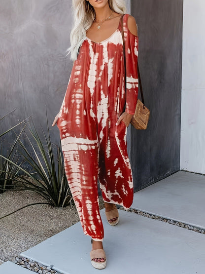 WOLFF | Schulterfreier weitbeiniger Jumpsuit