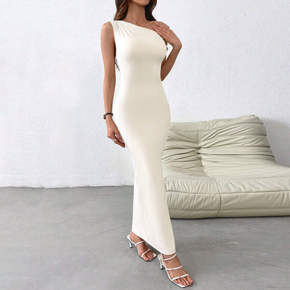 WOLFF | Asymmetrischer Ausschnitt Off-Shoulder Eleganter Langer Rock
