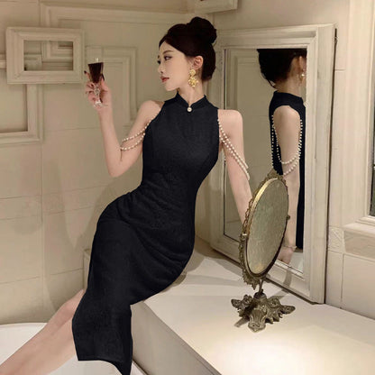 WOLFF | Cheongsam Bodycon Spitze Kette Kleid