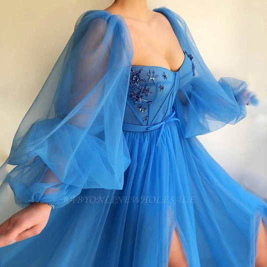 WOLFF | Mesh Split große Rock Hochzeitsabendkleid