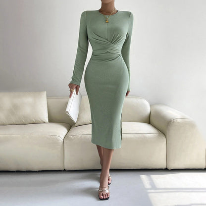 WOLFF | Langärmliges Bodycon-Midi-Kleid