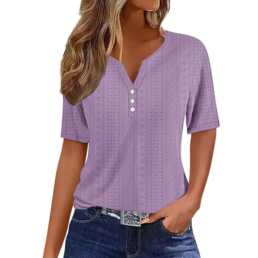WOLFF | Jacquard Hohl Kurzarm T-Shirt