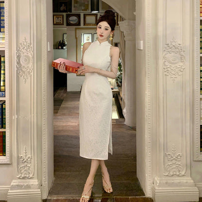 WOLFF | Cheongsam Bodycon Spitze Kette Kleid