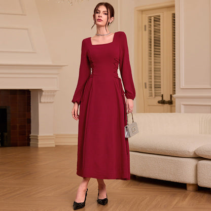 WOLFF | Vintage Elegante Schlanke Lange Kleid