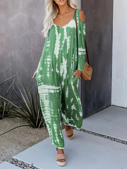 WOLFF | Schulterfreier weitbeiniger Jumpsuit