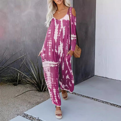 WOLFF | Schulterfreier weitbeiniger Jumpsuit