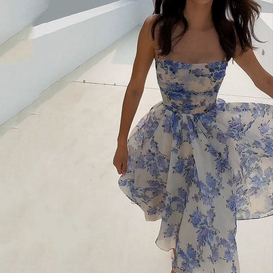 WOLFF | Elegantes Trägerdruck Hochwertiges Kleid