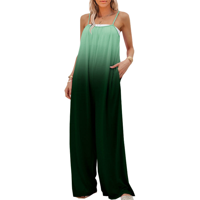 1Plus Size Casual Loose High Waist Jumpsuit