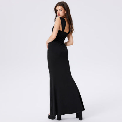 WOLFF | Schlanke Passform Flattering Langschwanz-Meerjungfrau-Kleid