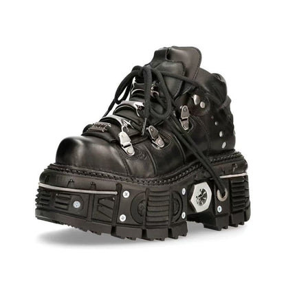 Damen Stabile High-Top Stiefel mit robuster Gummisohle -Mode