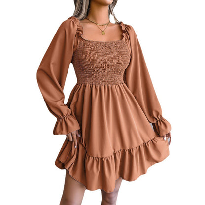 WOLFF | Rüschensaum großes Schwingkleid für Damen
