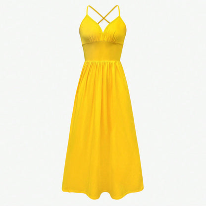 WOLFF | Einfarbiger Cami Lässiges Langkleid