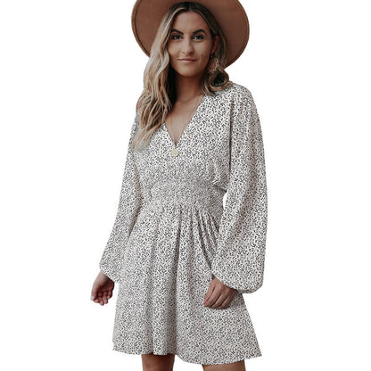 WOLFF | Pullover V-Ausschnitt Langarm Faltenbund Schlank Rock Kleid