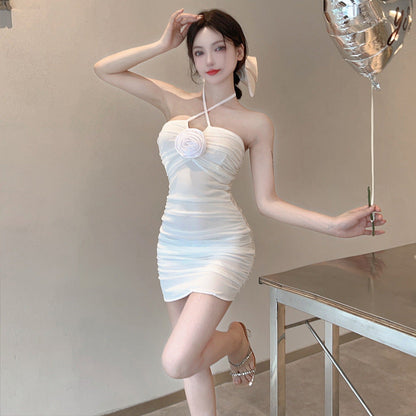 WOLFF | Splicing Halter Strapless Bodycon Kleid