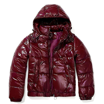Damen glänzende Winterjacke Heidi-Mode
