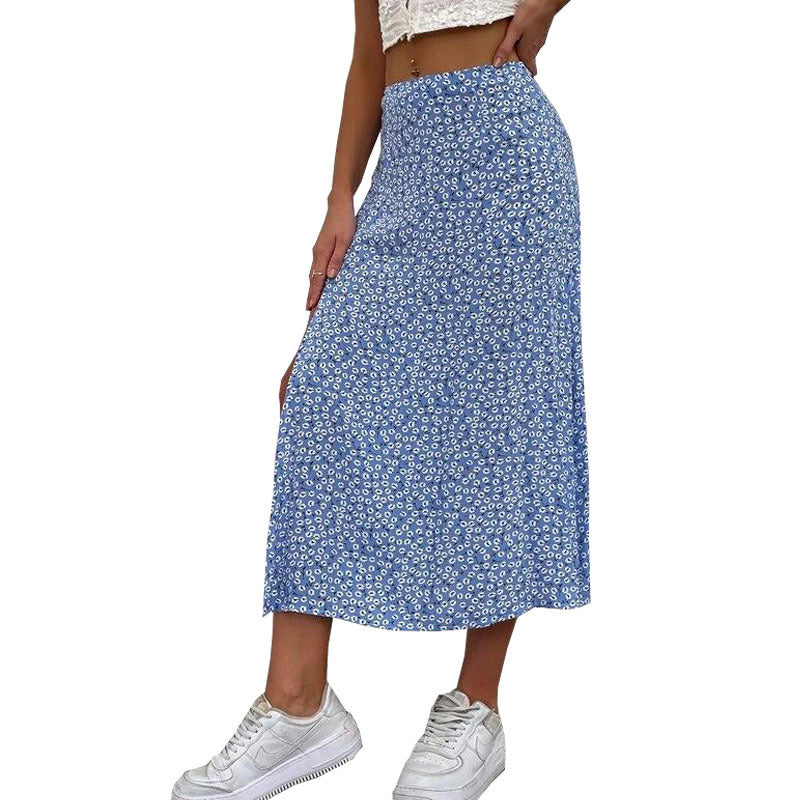 1Slit A-Line Bodycon Mid-Rise Long Skirt