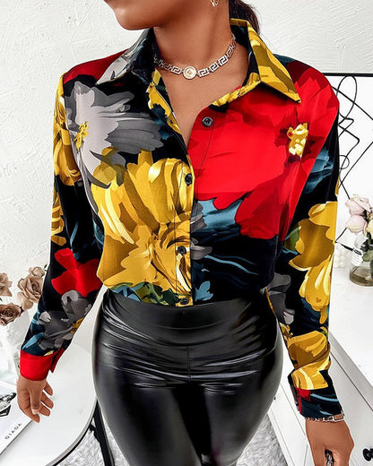 WOLFF | Digitaldruck Button Shirt Top