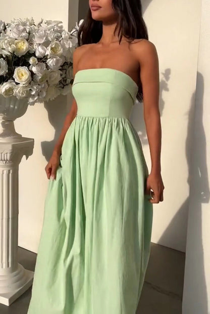 WOLFF | Faltenstrap Big Hem Kleid