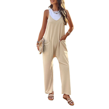WOLFF | Einfarbiger Slim Fit Träger Jumpsuit