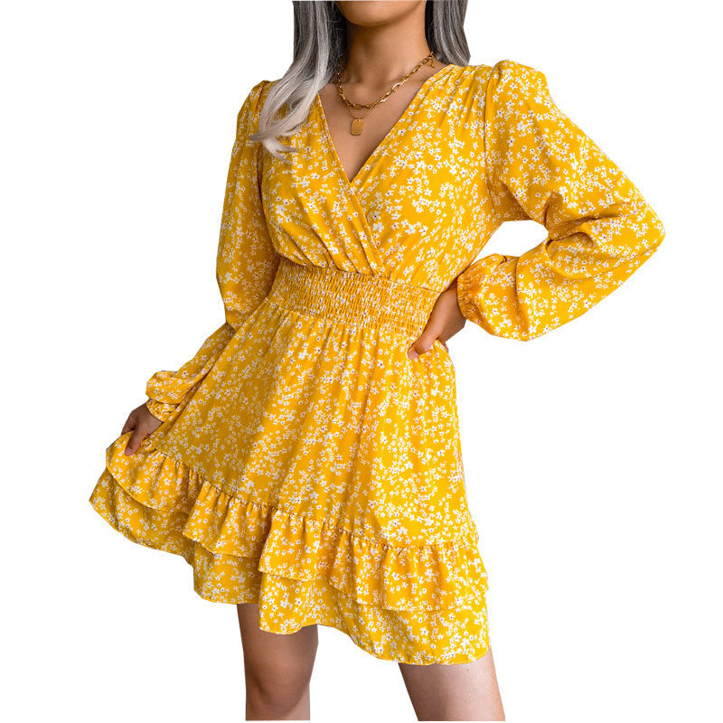 WOLFF | Träger Floral Chiffon Sommerkleid