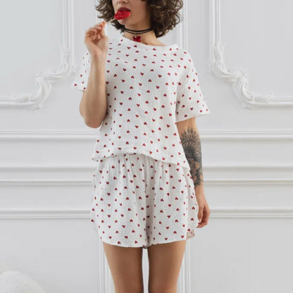 WOLFF | Bedruckte Freizeit-Hosen Homewear Set