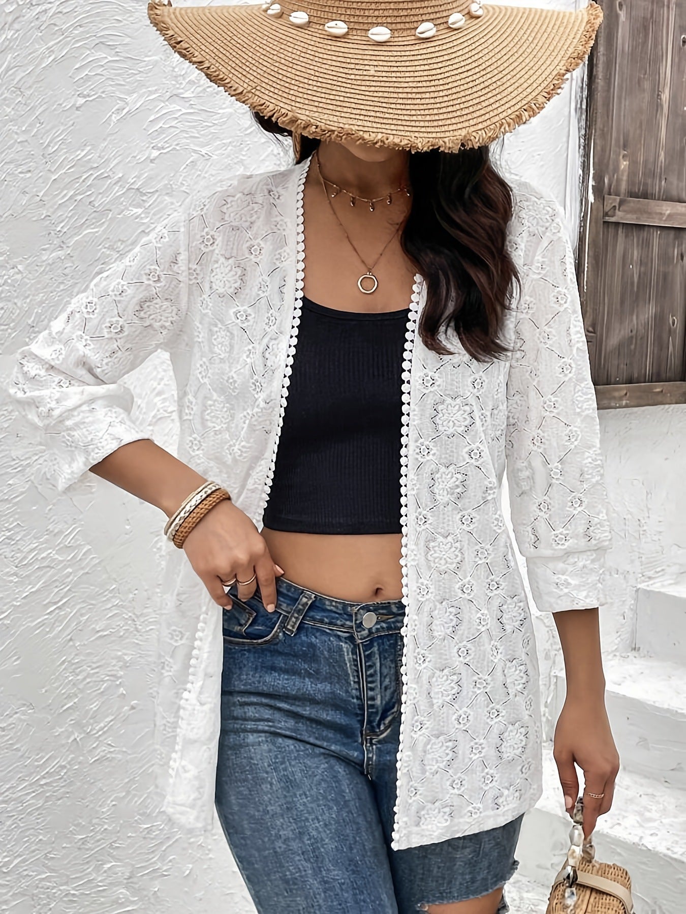 WOLFF | Spitzen Cardigan Außenmantel