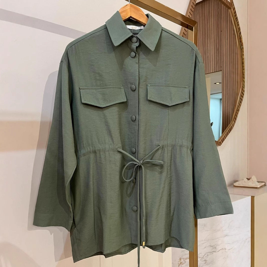 WOLFF | Kordelzug Langarmmantel Lange Hose Zweiteiliges Set