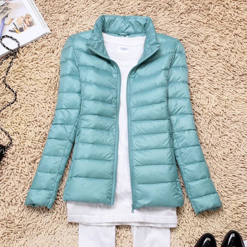 Heidi-Mode | Ultraleichte Damen Daunenjacke mit Kapuze