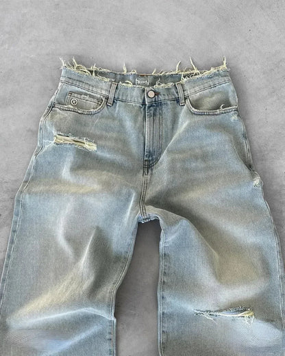 Fudus | Amerikanische Gewaschene Retro Jeans Für Männer