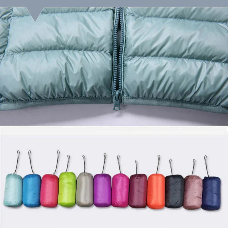 Heidi-Mode | Ultraleichte Damen Daunenjacke mit Kapuze