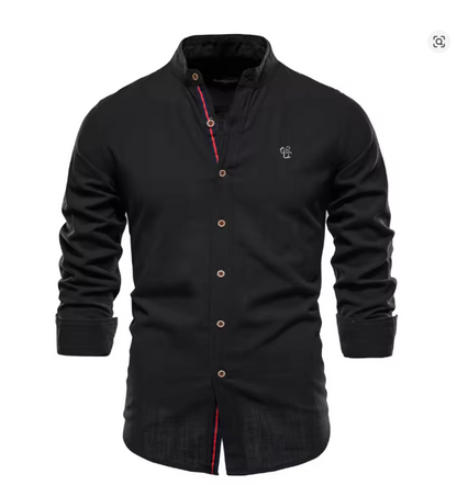 Herren Elegantes Leinenhemd